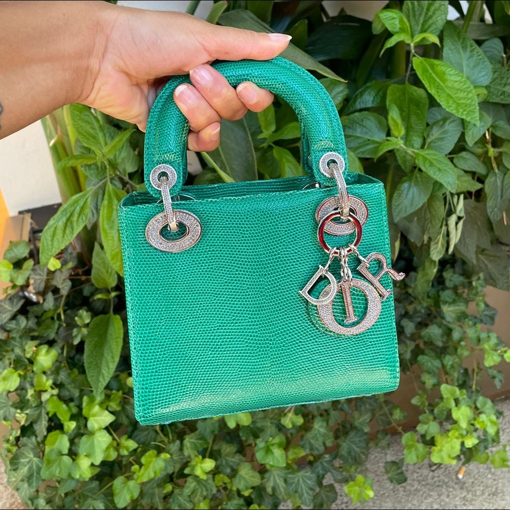 Lady Dior Mini Lizard Green